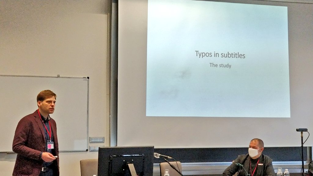 dorrego's tweet photo. Do types in #subtitles affect engagement and comprehension among viewers? Starting day 2 of #ICTIC3 with Mikołaj Deckert asking this question in a reception study
#AVT #subtitling https://t.co/z6cKAZjWCR