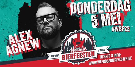 W_bierfeesten's tweet photo. Op donderdag 5 mei organiseren we voor het eerst een avond met stand-upcomedy. Wie anders dan @AgnewAlex is daarvoor de geknipte persoon?😎
Voor de gelegenheid met tafeltjes van vier personen én bediening aan tafel. Wees snel want OP = OP!

Tickets &amp; info: https://t.co/n5Cm1Ms891 https://t.co/Pi5omGUZME