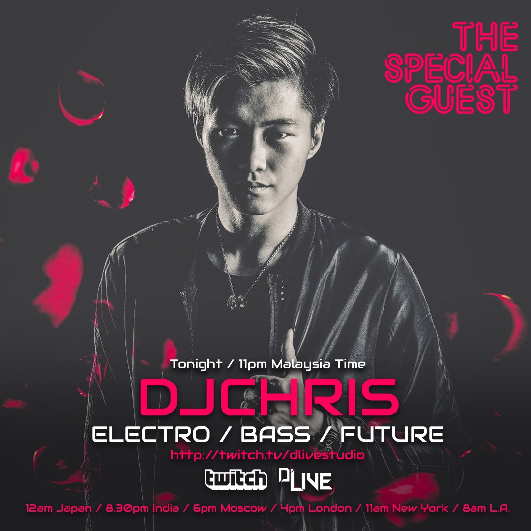 DLiveDJStudio's tweet photo. Tonight presents you Guest DJ Chris aka @christopherlyl 🙌🏻🙌🏻🙌🏻
.
11pm Malaysia Time (8.30pm India / 4pm London / 11am New York / 8am L.A.)
.
https://t.co/O1UGHkVom9
.
#livestream #twitch #dj #deejay #guestdj https://t.co/wjBoPED5hd