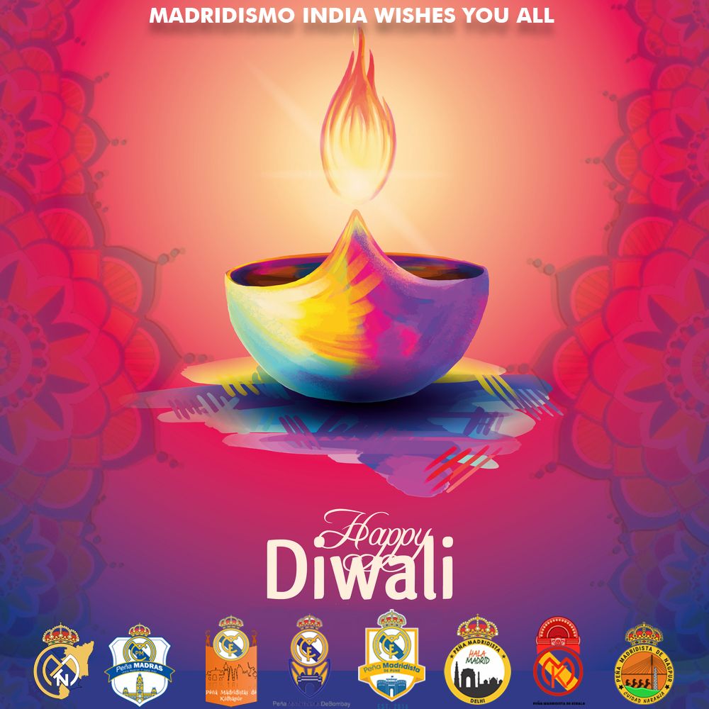 RMNagpur's tweet photo. May the light of diyas fill your home with wealth, happiness, and success that brings you joy!
Wishing all Madridistas a very Happy and a joyous #Diwali!🤍🎆 #HappyDiwali
#MadridismoIndia #RMNagpur https://t.co/nBoAzgjrUX