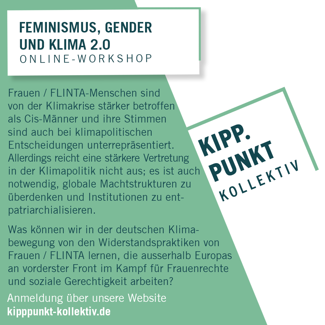 Ganz vergessen euch zu updaten, wir bieten die nächsten Monate neue Workshops an. Unter anderem diesen hier.
Anmeldung unter: kipppunkt-kollektiv.de/klima-workshop…