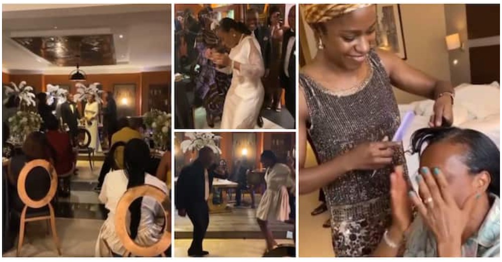 “Tears of pure joy..Just soo beautiful especially the elegant couple” – Reactions as Nigerian Siblings Organize Surprise White Wedding for Their Parents who Never Had it (VIDEO) madailygist.ng/2021/tears-of-… MaDailyGist