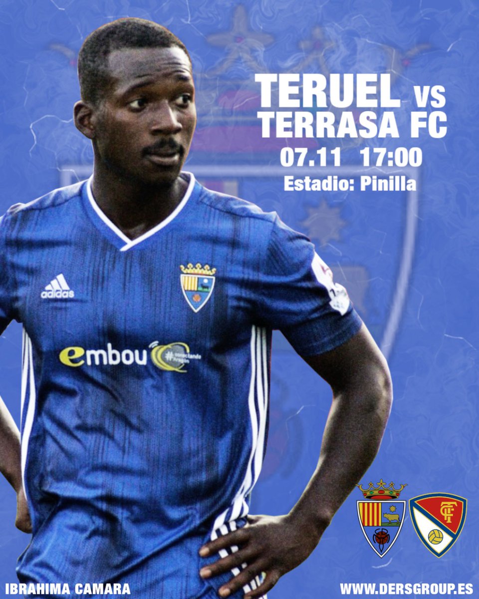 #MATCHDAY  <a href="/ibrasoo8/">ibrasoo8</a>

<a href="/TeruelCd/">Club Deportivo Teruel</a> 🆚️ <a href="/TerrassaFC/">Terrassa FC</a>

🏆 2°RFEF  Grupo III
⚽️ Jornada 10
🗓 7/11/2021
🕔 17:00h
🏟 Estadio Pinilla 
💻 dersgroup.es 
<a href="/Dersgroup/">Dersgroup</a>
#letsgo #Dersgroup #seguimos #trabajando #familia #futbol #pasión #compromiso #friends #caminamosjuntos