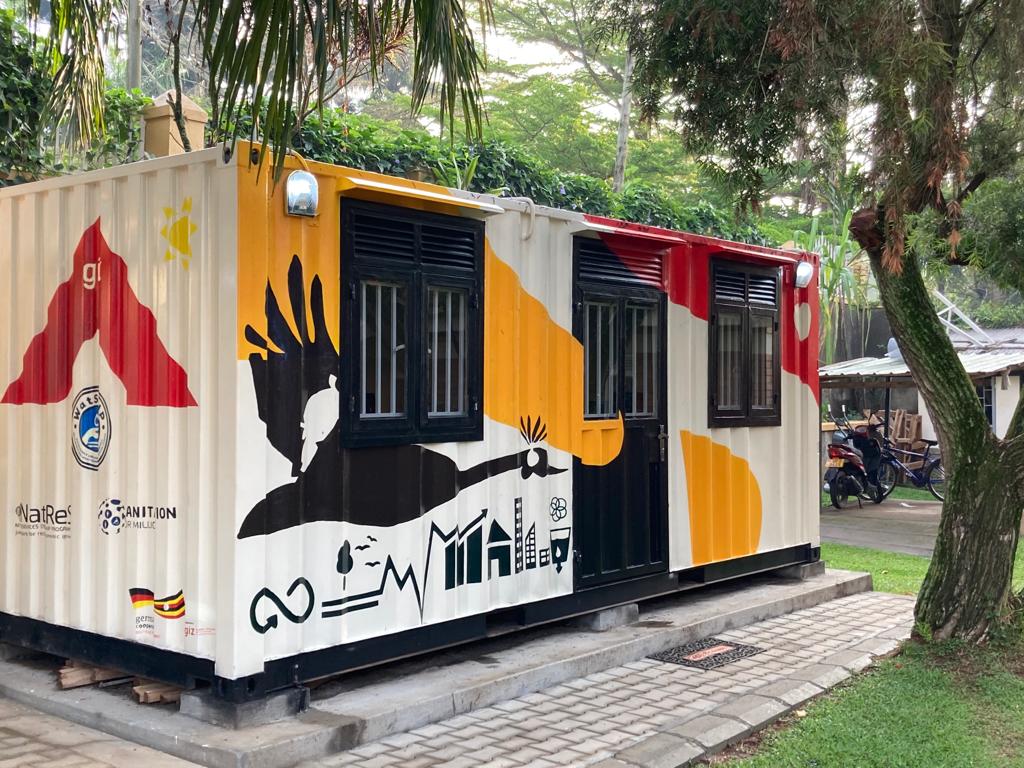GIZWatSSUP's tweet photo. As the GIZ WatSSUP, @NatuReS_UG, Sanitation for Millions Uganda, and SUN-CRRF family continues to grow. 

We have put a container office in the Bugolobi Office to create more working space for staff.

The container design reflects the #SDGs of all four programmes. 

@giz_uganda https://t.co/vHcz0NlpO0