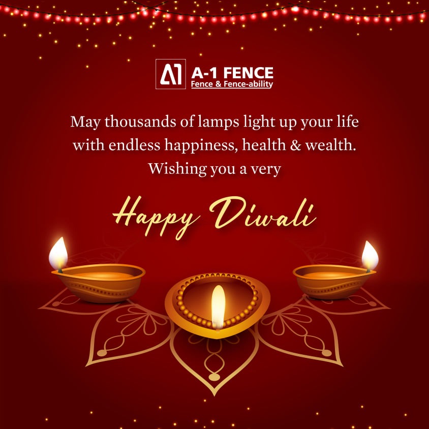 a_1fence's tweet photo. Let us celebrate the great festival of joy, light, sweets and happiness! 

May this diwali lighten up our lives with new hopes and new dreams for tomorrow. 

A-1 Fence wishes you a very Happy Diwali

#HappyDiwali #Diwali #FestivalOfLights #happiness #Diwali2021 #happydiwali2021 https://t.co/AhuV5RYV2G