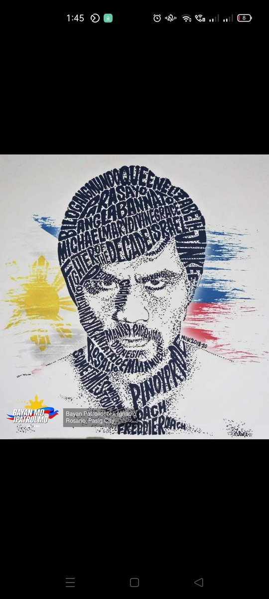 Senator <a href="/MannyPacquiao/">Manny Pacquiao</a> this text art was made by my son Nik Ignacio,an artist from Pasig City and the creator of TextArtByNik. He passed away last Oct.4 due to heart failure. We need to pay his hospital bill and we badly need help. Please help us. - ,nik's mother