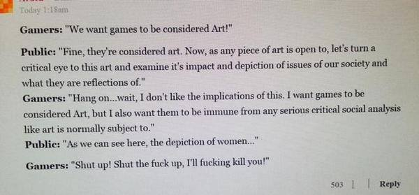 ReynoldsNerd's tweet photo. A memory from 2014. I *think* this was while I was writing my undergrad dissertation, but it may have been from my videogames Research Masters.

#GamerGate really was something. https://t.co/iv0YGvAedA