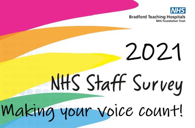 Don’t forget to complete the NHS staff survey! Let’s us know when you have completed it by either sending a photo or a screen shot &amp; you may receive a small gift!