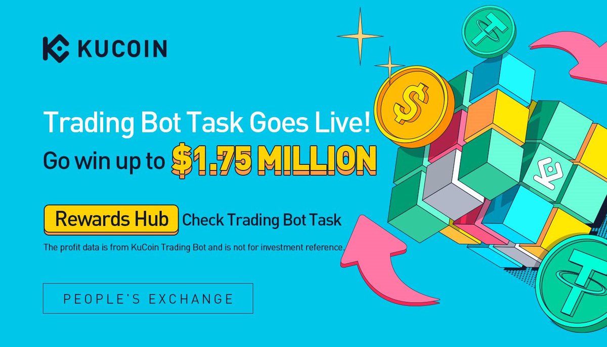 Trading Bot task is now available in #KuCoinRewardsHub! Enjoy 3,600 $USDT bonus &amp; free #AirPods! 🎁

Activity details: kucoin.com/news/trading-b…

💵 Extra bonus: retweet this post, we will select 10 people to get a 7-day 100% Trading Fee Rebate Coupon each.