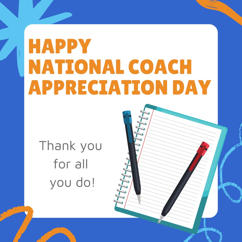 Today is the day! 

If you're a coach, know that we appreciate you and all that you do for your school communities!