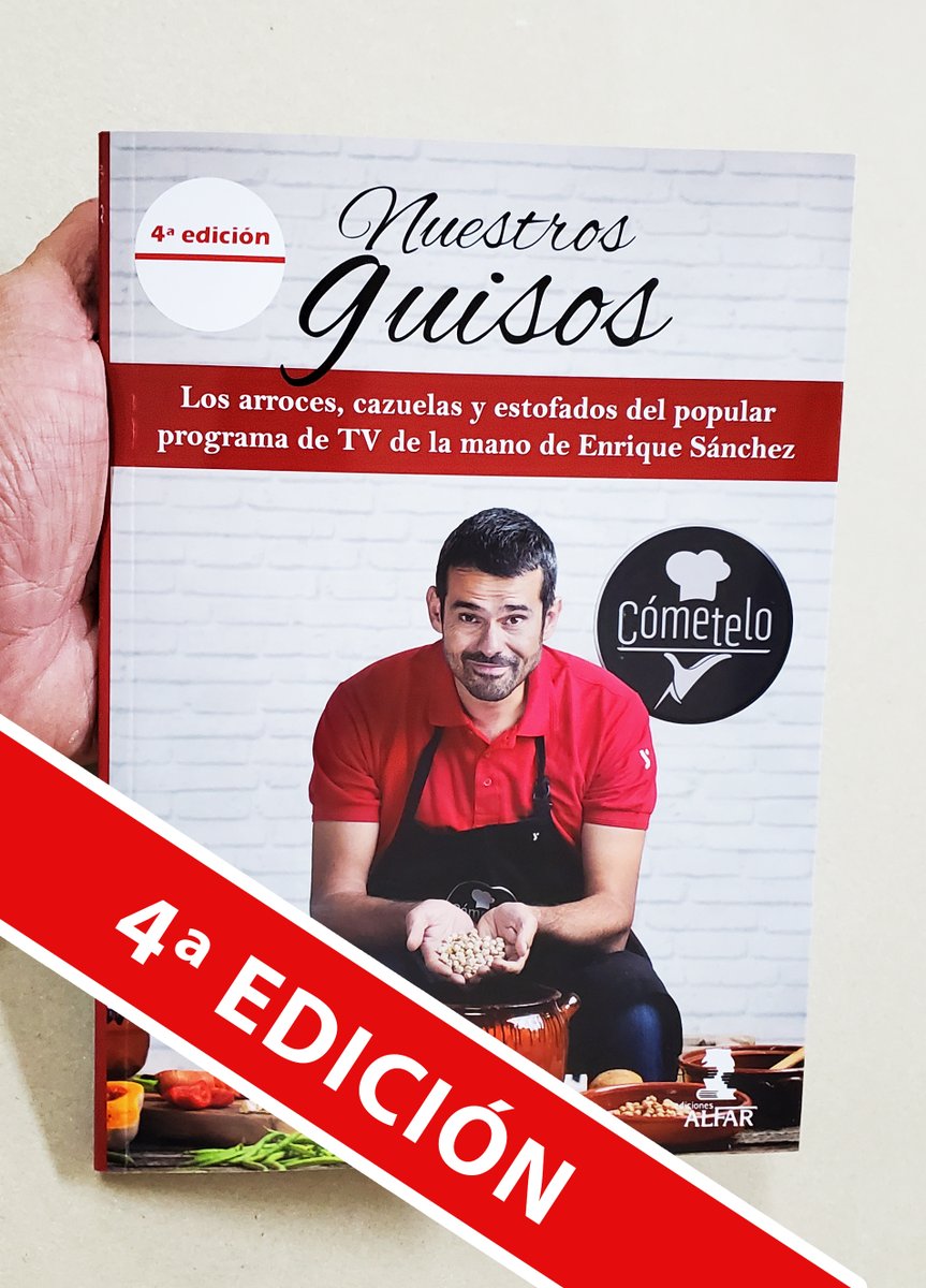 EdicionesAlfar's tweet photo. ¡Para chuparse los dedos!
Ya tenemos en nuestras manos la ¡4ª EDICIÓN! de Los Guisos de @CometeloCSTV , de @canalsur. Autor,
@Enrique_chef.
Enhorabuena, Enrique, por este éxito tan merecido.
#4edicion #cometelo #gastronomía https://t.co/szxQO9PjZ6