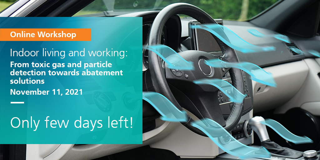 FraunhoferIWS's tweet image. Reminder: Online #Workshop &quot;Indoor living &amp;amp; working: from toxic #gas &amp;amp; #particledetection towards #abatement solutions&quot; is on November 11! Themes: Systems for detection, monitoring &amp;amp; cleaning of air #pollution by new #filter materials: iws.fraunhofer.de/en/events/indo… @kaskel #lightatwork