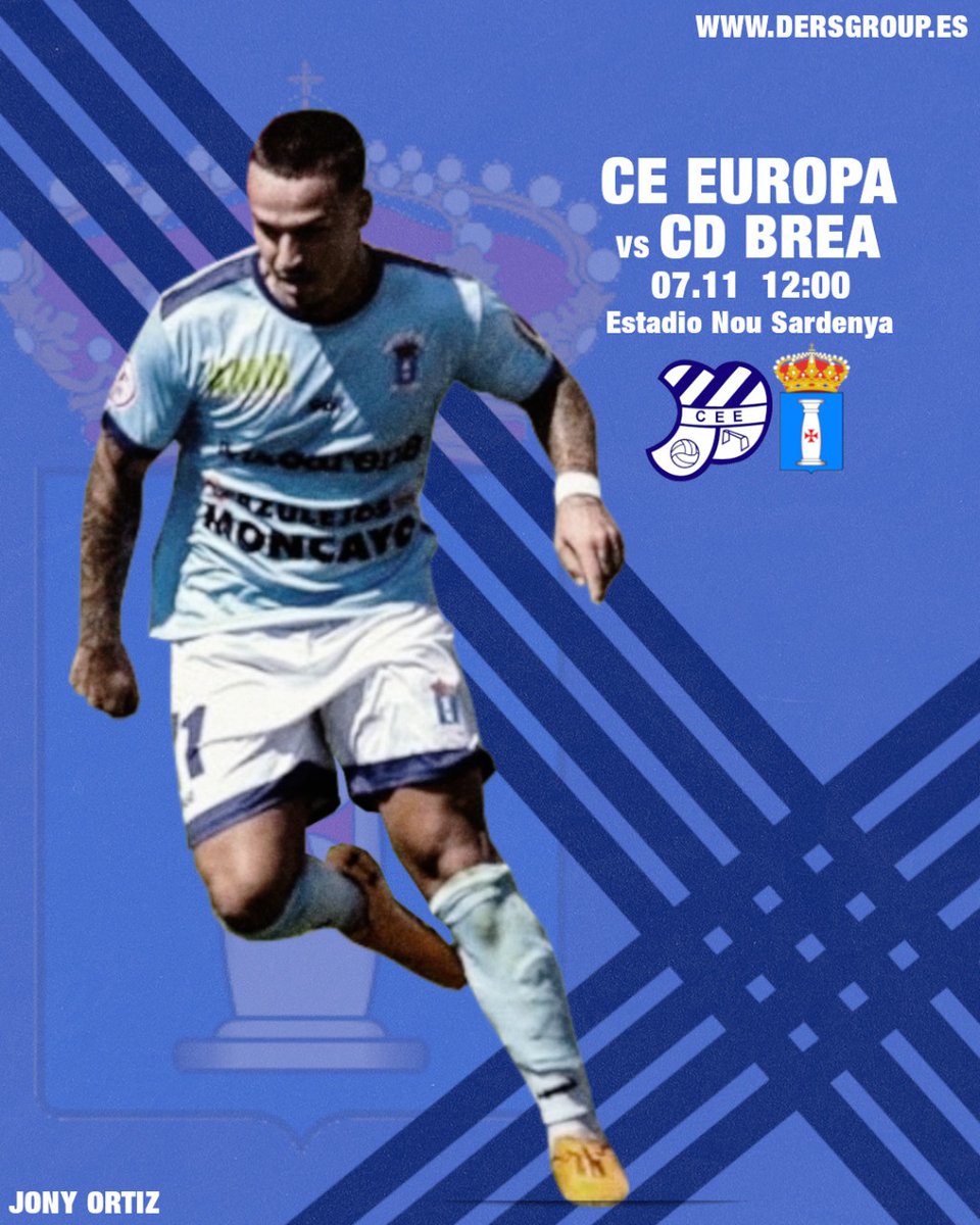 #MATCHDAY  <a href="/jonyortiz9/">jonathan ortiz</a>

<a href="/CEEuropa/">Club Esportiu Europa</a> 🆚️ <a href="/cd_brea/">CD Brea</a>

🏆 2°RFEF Grupo III
⚽️ Jornada 10
🗓 7/11/2021
🕔 12:00h
🏟 Estadio Nou Sardenya
💻 dersgroup.es 

<a href="/Dersgroup/">Dersgroup</a>

#letsgo #Dersgroup #seguimos #trabajando #familia #futbol #pasión #compromiso #friends #caminamosjuntos