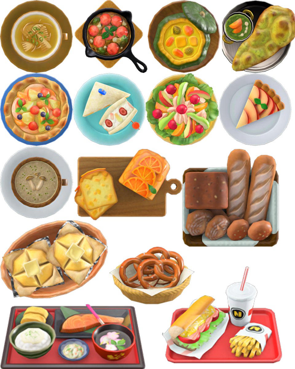 thezoibean's tweet photo. Part 2: ALL THE NEW FOOD &amp; DRINKS that come with the new ACNH update ! #ACNH #AnimalCrossingNewHorizons #ACNHUpdate #AnimalCrossingupdate https://t.co/6UEnfNY7sY