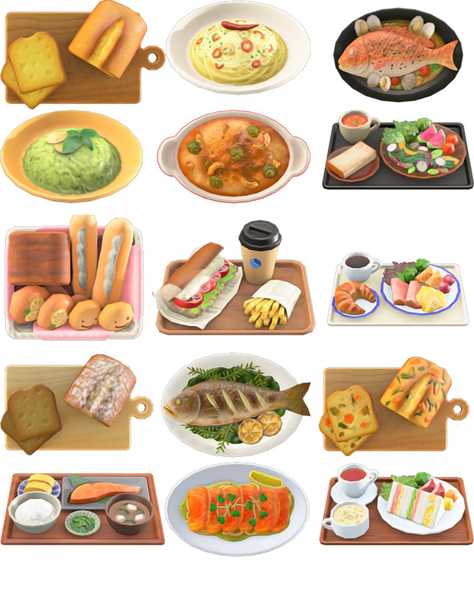 thezoibean's tweet photo. Part 2: ALL THE NEW FOOD &amp; DRINKS that come with the new ACNH update ! #ACNH #AnimalCrossingNewHorizons #ACNHUpdate #AnimalCrossingupdate https://t.co/6UEnfNY7sY