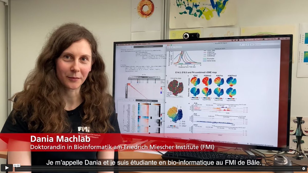 FMIscience's tweet image. Dania Machlab (@dmachl), Doktorandin in #Bioinformatik am FMI, erklärt in einem Video der Stiftung Gen Suisse, wie ihre Analysen dazu beitragen, Proteine zu identifizieren, die Zellen ihre Identität geben.
👉 bit.ly/2YaSiLx