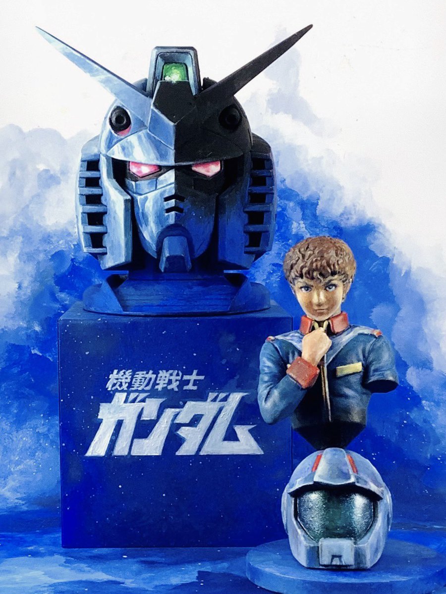 PPPppppppQQQ's tweet photo. #アムロ・レイ生誕祭2021
ガシャポンのガンダムヘッドと
ハロカプのアムロ・レイ　　筆塗り仕上げ https://t.co/uaJeuLBGNr