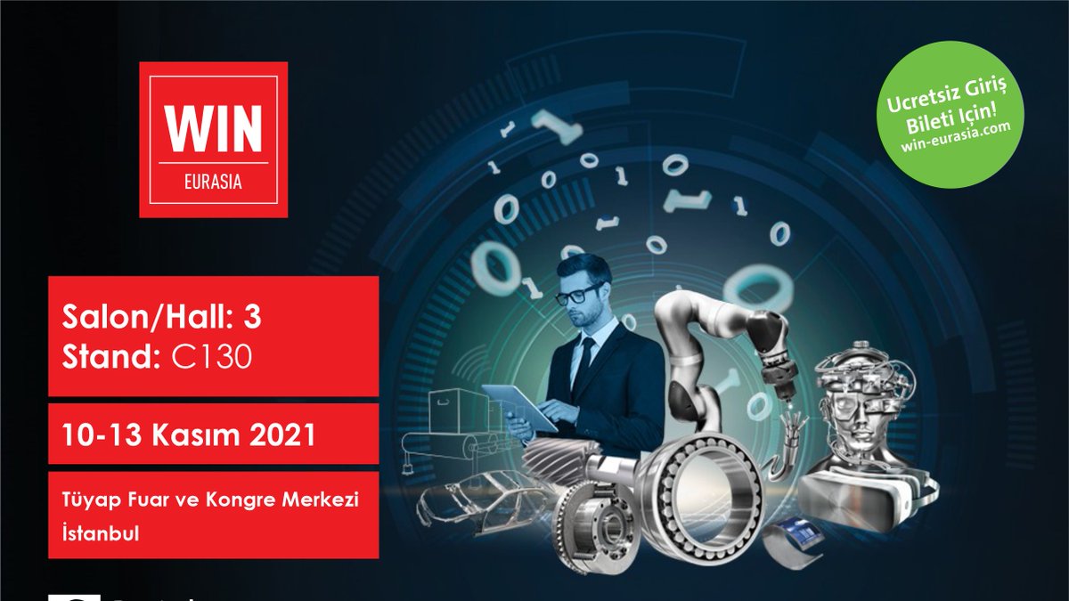 WIN EURASIA Fuarı’nda, 3. Salon, C130 nolu standımızda siz değerli iş ortaklarımızı ağırlamaktan memnuniyet duyacağız.  
Fuarı ziyaret etmek için online davetiyenizi oluşturabilirsiniz; win-eurasia.com/tr/ziyaretcile…
#bibus #wineurasia #endüstriyel #otomasyon