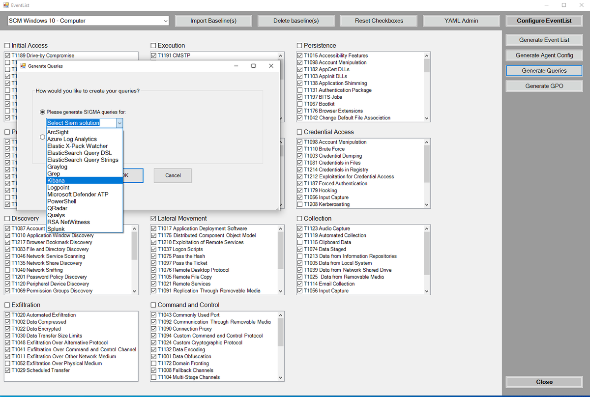 seguridadyredes's tweet photo. #EventList &amp; MITRE ATT&amp;CK &amp; SIEM

EventList is a tool to help improving your Audit capabilities and to help to build your Security Operation Center.

En #powershell:
> Install-Module -Name EventList -Force
> Open-EventListGUI

Generate GPO... (cap. 4) https://t.co/UWnJeyrRtS