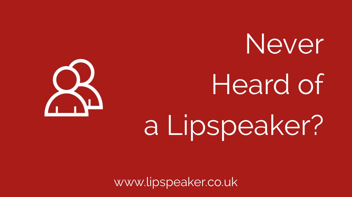 Never heard of Lipspeaking? Didn’t know qualified and professional Lipspeakers exist? 

We’ve been providing them to clients for over a decade whether it be in an office, on building sites, or conferences, there’s no limit. Check out our website for info lipspeaker.co.uk