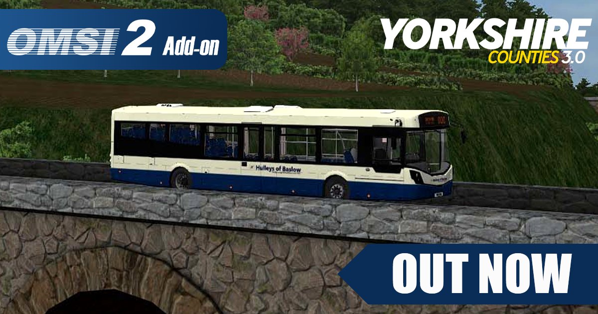 Transport your guests through the picturesque landscape of a map inspired by the real British county of Yorkshire - with the new OMSI 2 add-on Yorkshire Counties (<a href="/YCounties/">Yorkshire Counties</a>)! Villages, country roads and a viaduct with a view await you.
Get it here: bit.ly/2YkB52w