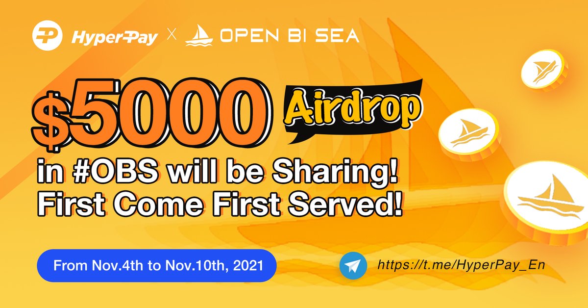 Hpx_Official's tweet photo. 🥳HyperPay X OpenBiSea Airdrop!!

1. Follow Twitter: 
@Hyperpay_tech，@openbisea，@yayaa_nancy，RT、Like and @ 3 friends.
2.Join Telegram https://t.co/Crt4buxxBV and https://t.co/f8e2NPsU0C
3. Submit your progress:https://t.co/ha9UfIxzi7
Download HyperPay: https://t.co/xynQGtFeDF https://t.co/U2AO4wmdnW