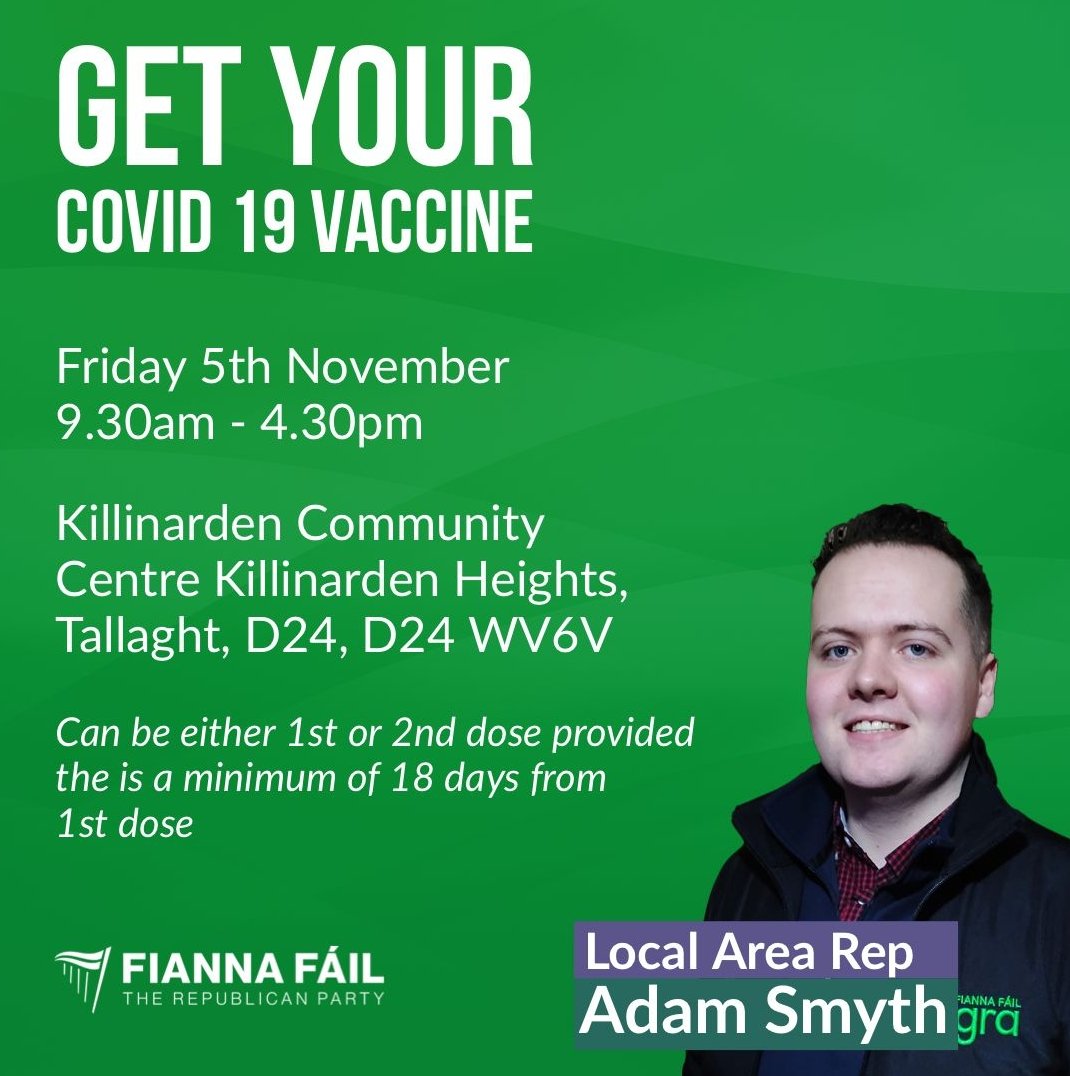 Pop-up vacation center being held in #killinarden #tallaght this Friday from 9.30am -4.30pm.