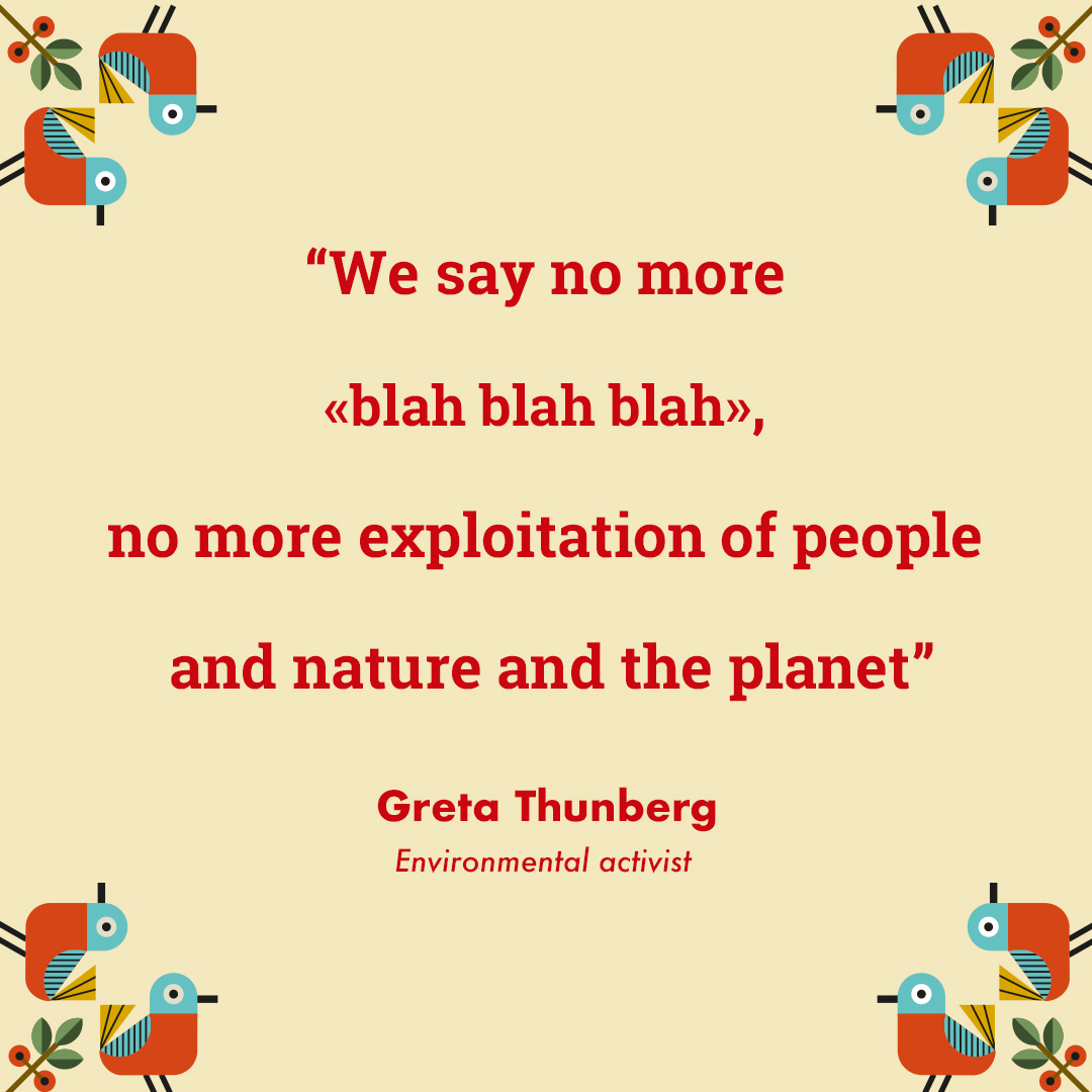 ClubActivista's tweet photo. 🔊We say no more 🗣️BLAH BLAH BLAH, no more exploitation of people👥and nature🍃and the planet🌍
Greta Thunberg @GretaThunberg 
#blahblahblah #gretathunberg #environment #cop26 #climatechange #climatechangeconference #climatechangeconference2021 #cop26glasgow #togetherforourplanet https://t.co/Me4rXR3EEK