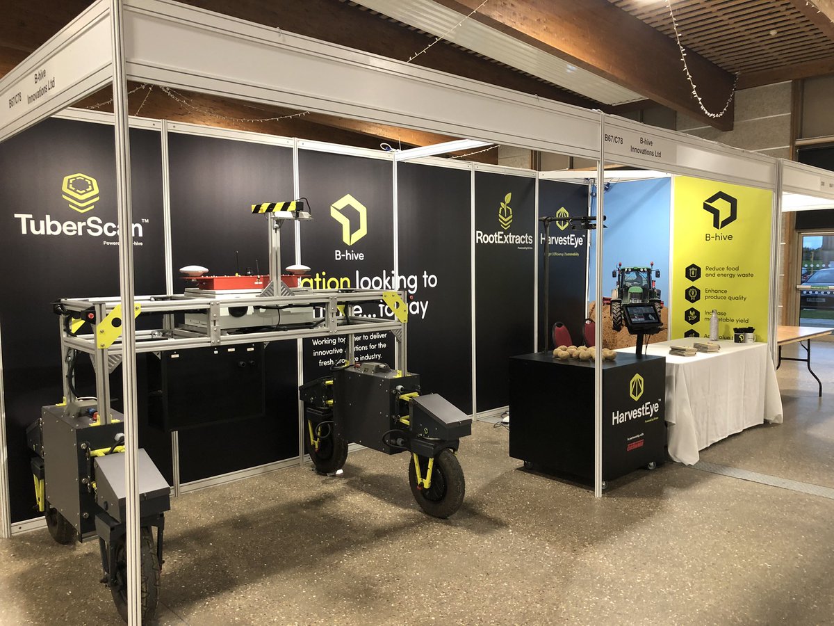 BhiveInnovation's tweet photo. We are all set up at the #FPCFuture event at Lincolnshire Showground. Come find us on stand B67 to hear more about our exciting innovations @harvesteye @fpcfreshtalk https://t.co/kNRdpkl8Gj