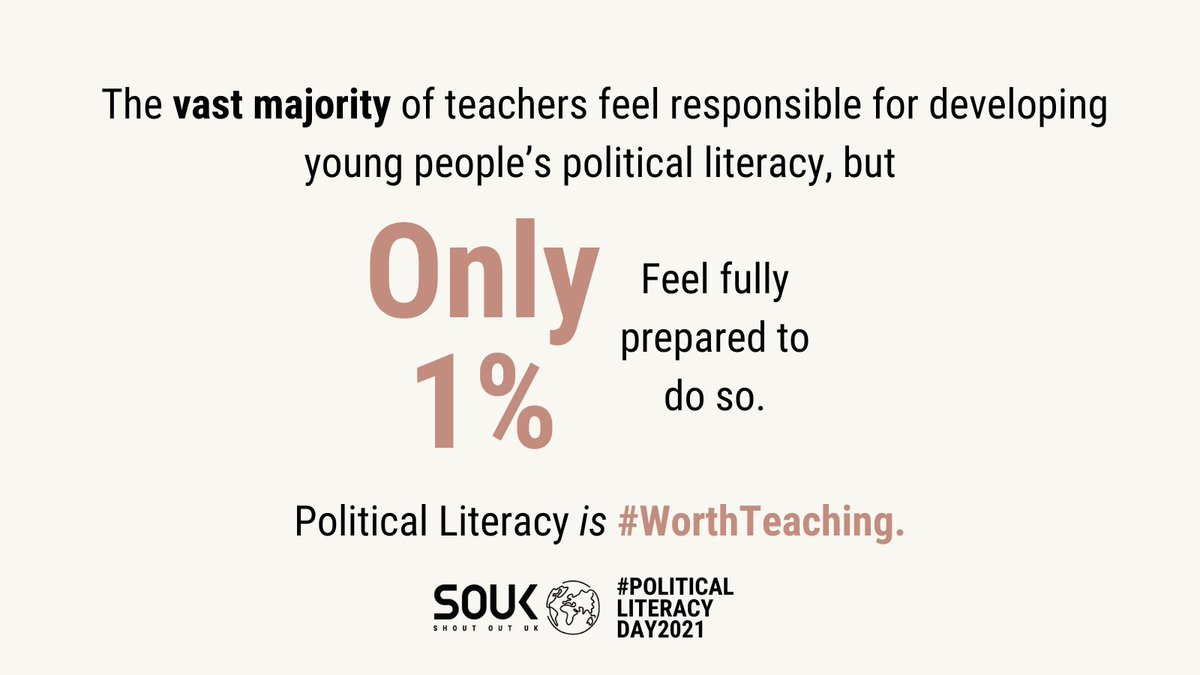 Shoutout_UK's tweet photo. IT'S POLITICAL LITERACY DAY!

Today, we're working with a MASSIVE coalition push the Gov to bring comprehensive #PoliticalLiteracy to ALL schools across Britain.
 
Join the range of online events &amp; help us show that political literacy is #WorthTeaching 👇
https://t.co/EqjiGjcIX4 https://t.co/SD8Eqc7Lvs