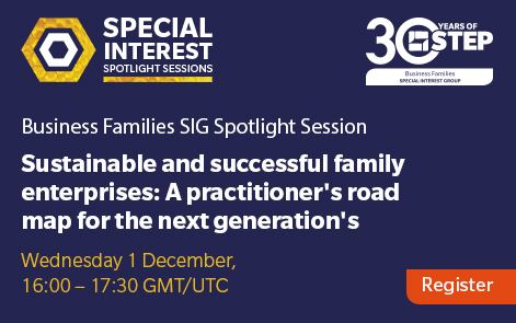 STEPSociety's tweet photo. #Familybusinesses are driven by strong values and agility. In our #businessfamilies event, Amy Clarke, @Tribe_ImpactCap and Rennie Hoare @Hoaresbank will examine #sustainable and successful family enterprises for the next generation. Register now: https://t.co/FDRrhfArco #STEPSIG https://t.co/tUFHB9PpDN