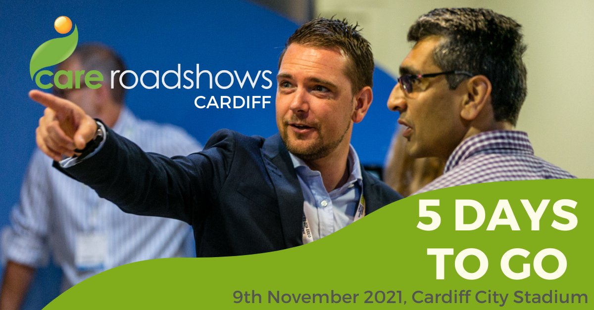 Don’t miss out on our last Care Roadshows of 2021 – in 5 days time! Care Roadshows are established events in the care sector that bring together care professionals to work towards the shared goal of improving the lives of the elderly!

Join us in Cardiff > bit.ly/3ejKmNj