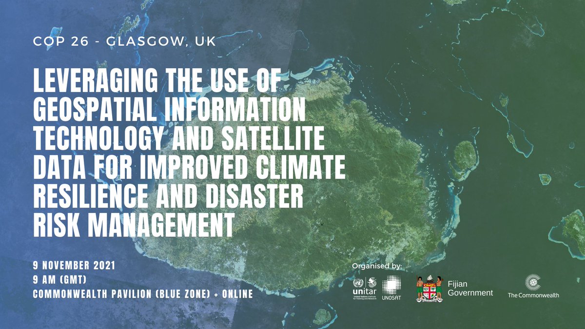 At #COP26 next week : 

🌏Presentation of the <a href="/EOCommonSensing/">CommonSensing</a> platform
🌏Keynote speeches by <a href="/FijiPM/">FIJIPM</a> @PScotlandCSG &amp; <a href="/Nikhilseth/">Nikhil Seth</a>
🌏Panel discussion on using #GIT for improved #ClimateResilience &amp; #DRM 

Join us 👉climate.thecommonwealth.org