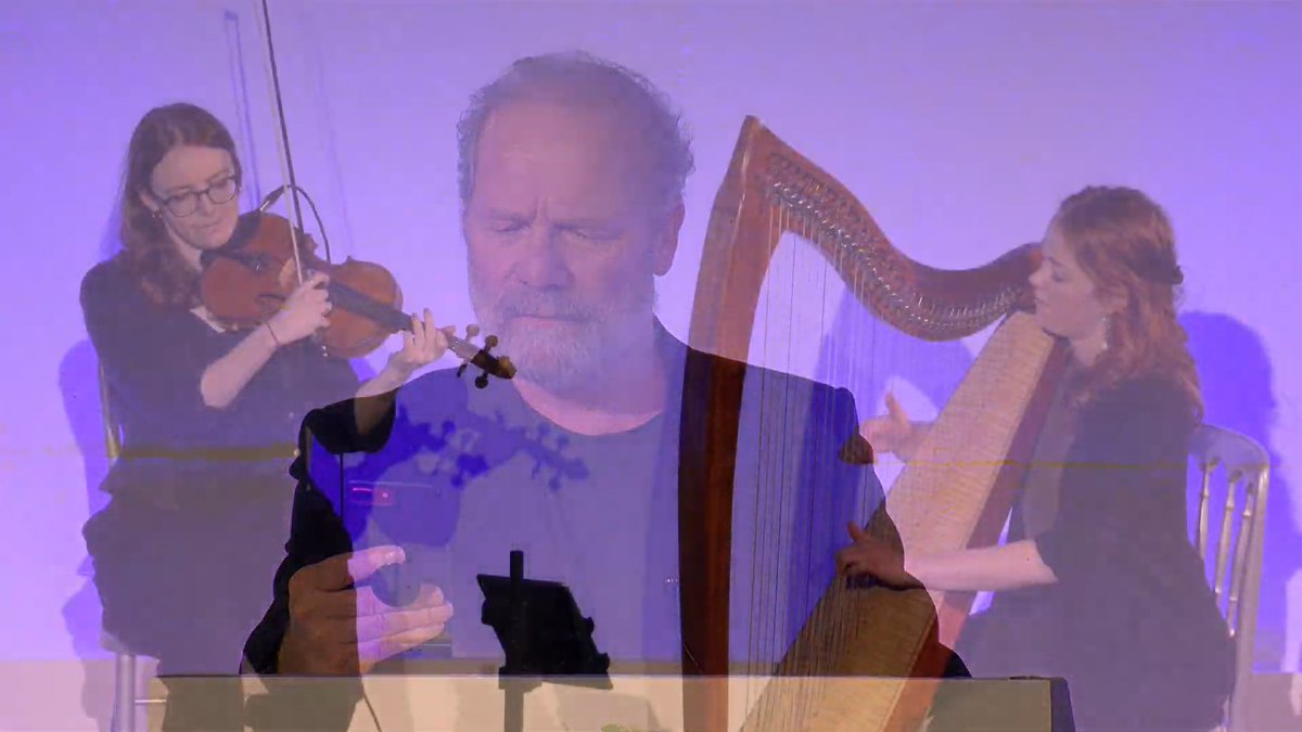 BloodaxeBooks's tweet photo. Poet &amp; playwright @nickfdrake's adaptation of his #TheFarewellGlacier was streamed live from @COP26
on 2 Nov, read by Peter Mullan, with music composed &amp; performed by Emma Donald (fiddle) &amp; Isbel Pendelbury (clarsach). @EMusselle  #COP26

Now on YouTube >>
https://t.co/1eZZP55jSE https://t.co/M4YTp0W2xk