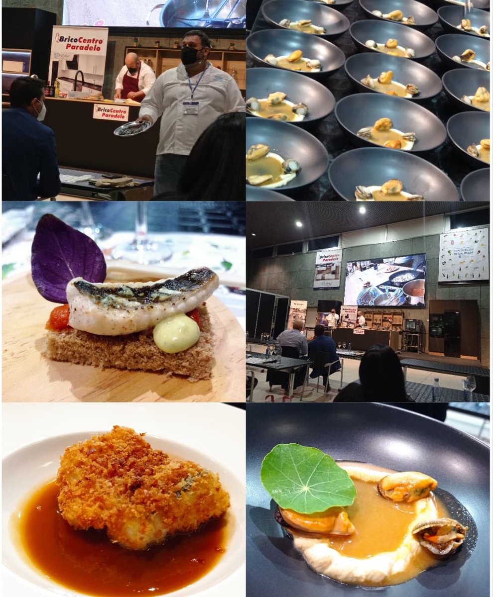 cocinandocaza's tweet photo. #CocinandoCaza @XANTAREXPO @Miguelmosteiro @gastrolabarousa #VIIEncuentroBloggers #Xantar2021
👉Tosta d #Corrupion (parecido al rape #RíaDaAurosa)
👉Merluza sobre fondo d #Pateiros (Marisco cn aires d nécora)
👉Callos mariñeiros (Mejillones #Volandeiras sobre fondo "Pegamorros"🤤 https://t.co/87nHeNVvlM