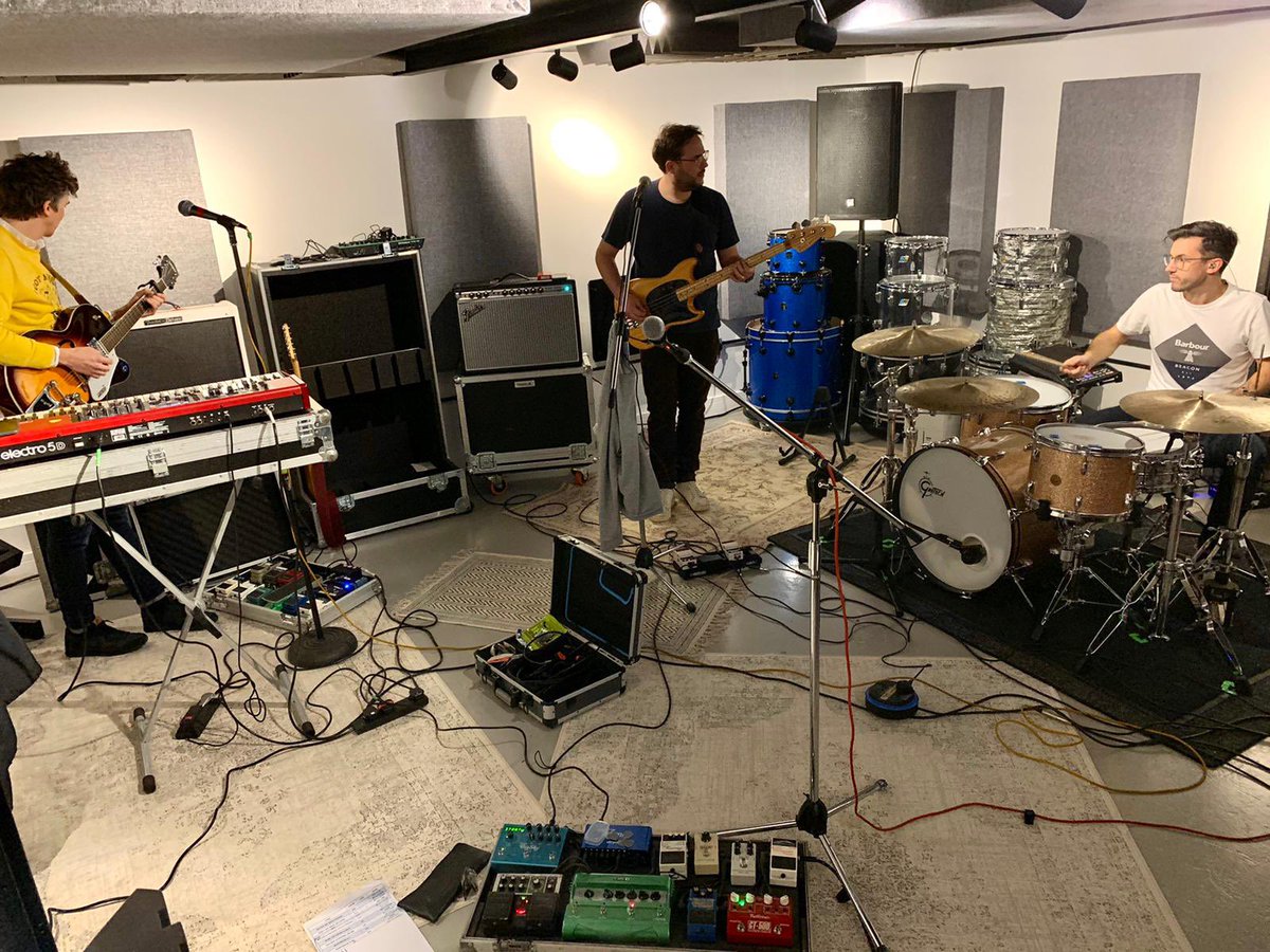 TheLittleKicks's tweet photo. First band practice since the C word last night AND in our brand new space. Cobwebs blown off and very happy to be back. Missed making a racket. Been quiet on here- we hope you’re all well🙏🏻 https://t.co/rRYKvZQS6j