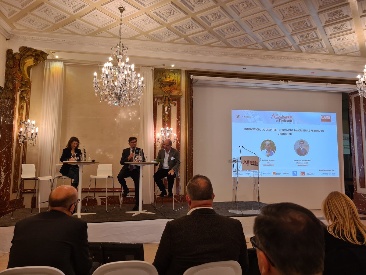 EtienneRoy's tweet photo. L'innovation est appréhendée très différemment chez NavalGroup et chez Farinia Group, et cette table ronde #UNassises avec PE Pommellet et F Guinée fut très instructive https://t.co/kxmCdbwRtC