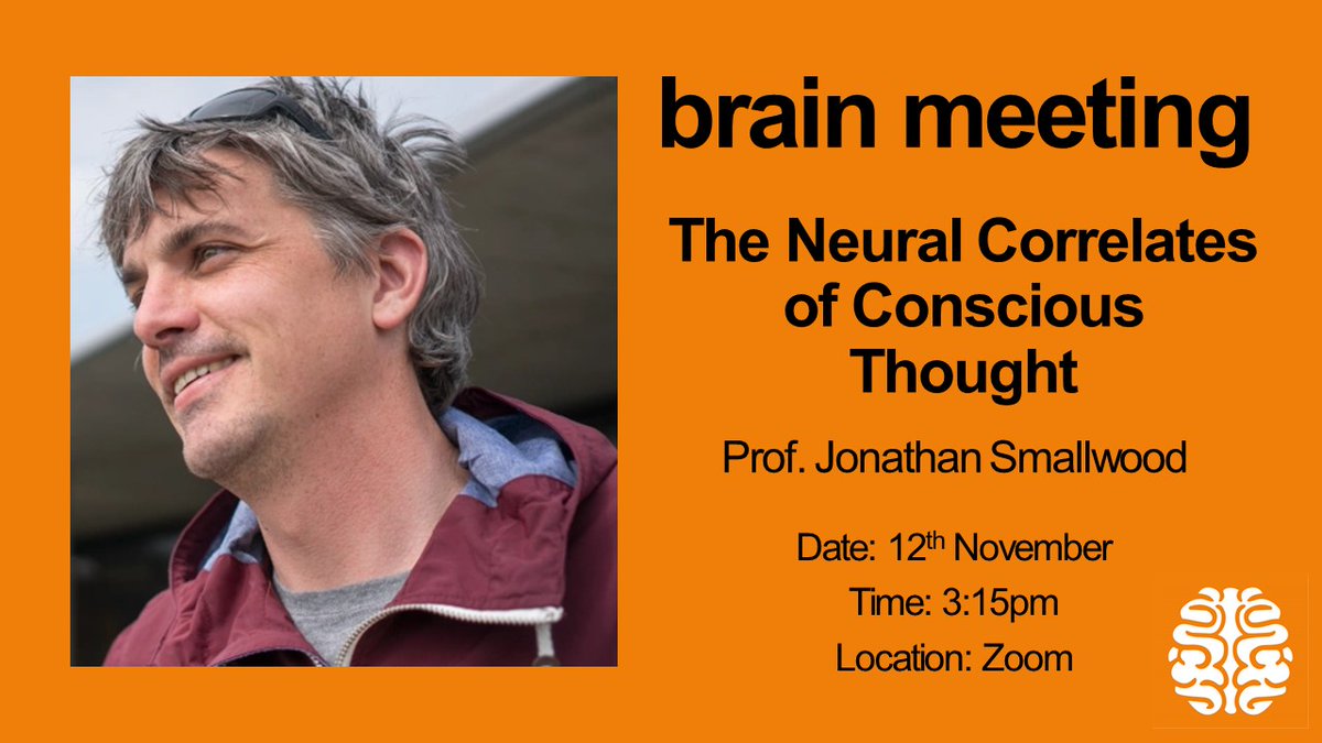 ImagingNeuroUCL's tweet photo. This week's Brain Meeting will be given by Prof. Jonathan Smallwood (@the_mindwanders) on Friday 12th November at 3:15pm🧠

Join us to hear how the landscape of ongoing thought is reflected in the activity of multiple neural systems.

Request to attend: https://t.co/HZ3Tc4Dx6c https://t.co/XPIlKZSpcL