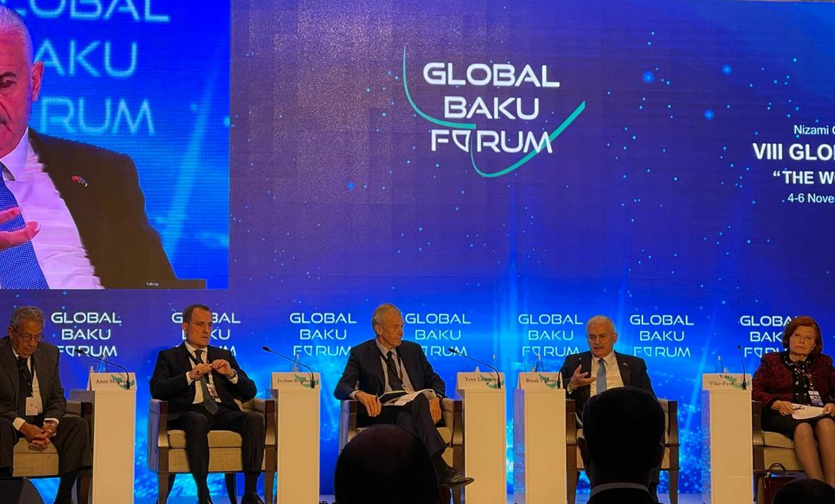 Panel discussions within the VIII #GlobalBakuForum organized by Nizami Ganjavi International Center 
<a href="/NizamiGanjaviIC/">Nizami Ganjavi International Center - NGIC</a>  w/ participation of FM Jeyhun Bayramov 

Watch the live stream ⬇️
youtu.be/XtaqqFenbak

#NGIC
#VIIIGBF
#VIIIGlobalBakuForum