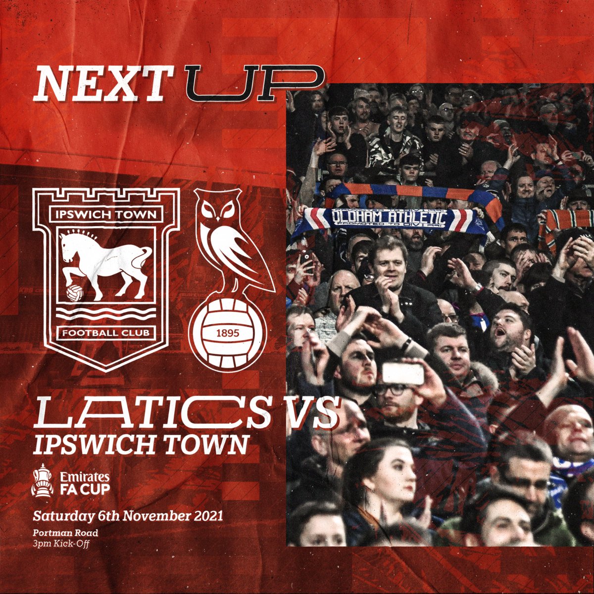 🏆 Over 350 tickets have been sold for our #EmiratesFACup game with <a href="/IpswichTown/">Ipswich Town</a> this weekend. 

ℹ️ With no sales on the day, you have until midday tomorrow to get your ticket online or in person! #oafc 

🎟️ bit.ly/3w6b7Mq