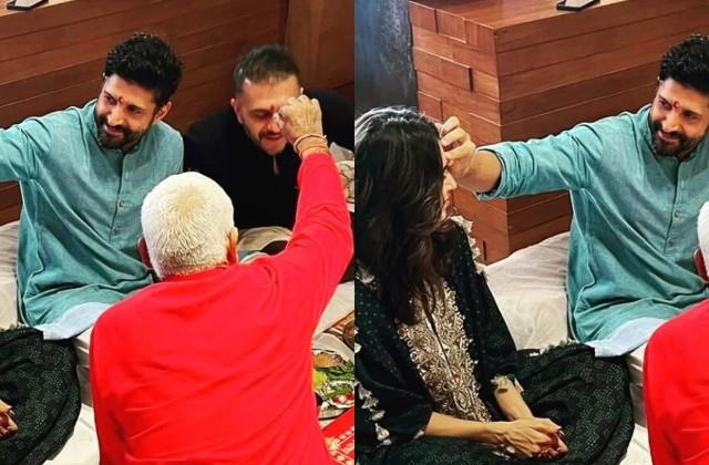 punjabkesari's tweet photo. Diwali 2021: फरहान अख्तर ने गर्लफ्रेंड संग एक्सेल ऑफिस में की पूजा,  शिबानी को टीका लगाते दिखा एक्टर
https://t.co/GQfTIjJYu8

#ShibaniDandekar #FarhanAkhtar #pooja #Exceloffice #BollywoodNews #BollywoodNewsandGossip #BollywoodBoxOfficeMasalaNews # https://t.co/aixiPkTDn7