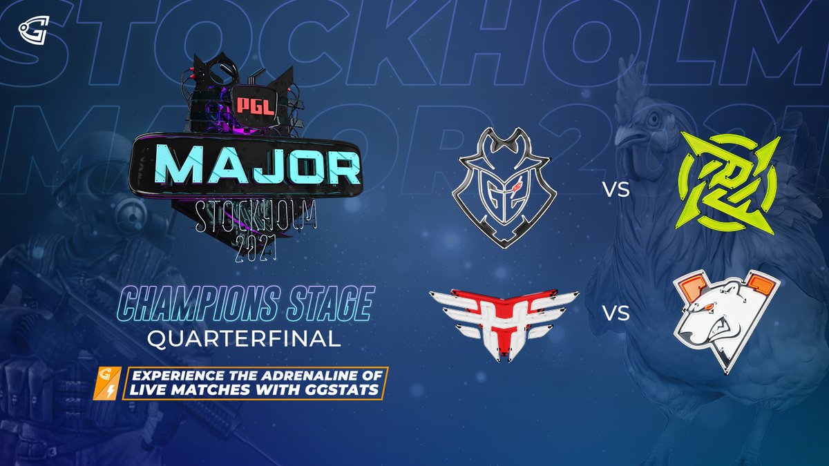 GosuGamers's tweet photo. The first Quarterfinals pair for @pglesports Major Stockholm is starting soon! 🔥💪🔥
⚡ Check out it LIVE with #GGStats: https://t.co/ylE7LQlAVD

#GosuGamers #PassionON #PGLMajor https://t.co/DWDbecCxu1
