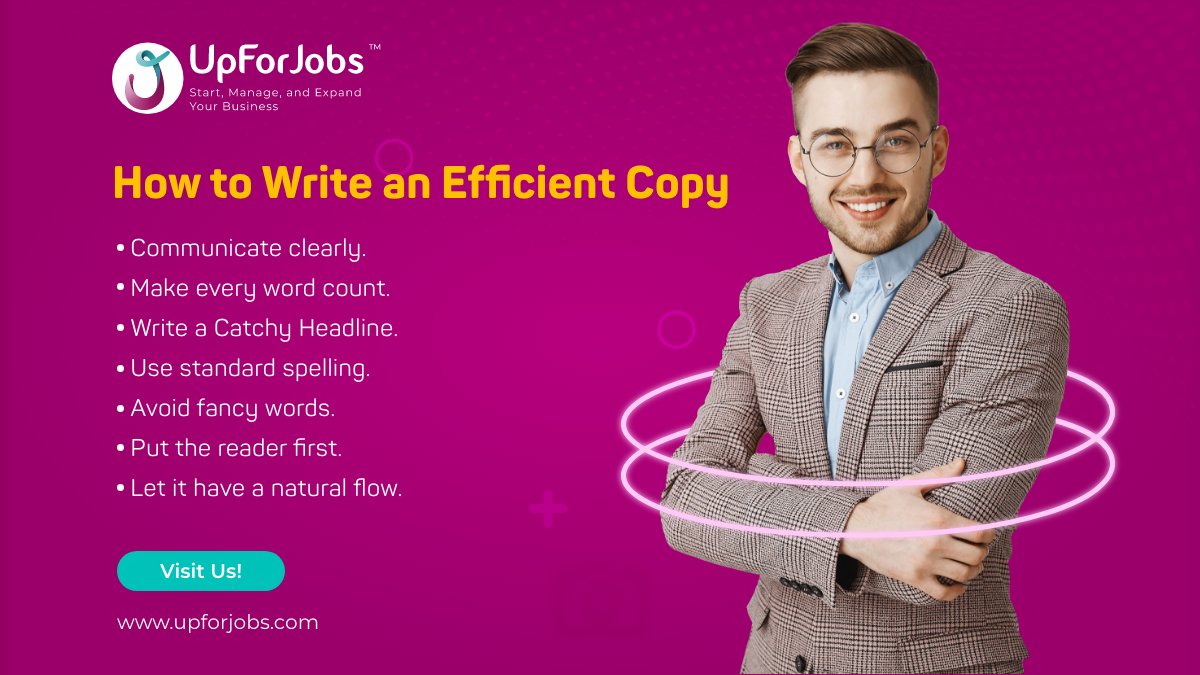 UpForJobs's tweet photo. Are you a #copywriter? Are you wondering why your #copies are not so efficient as you expected? Check the list and try to tick each one before publishing your content. And if you want to check how good you are, sign up on #UpForJobs, and offer your services there! https://t.co/S6WHDWoNWe