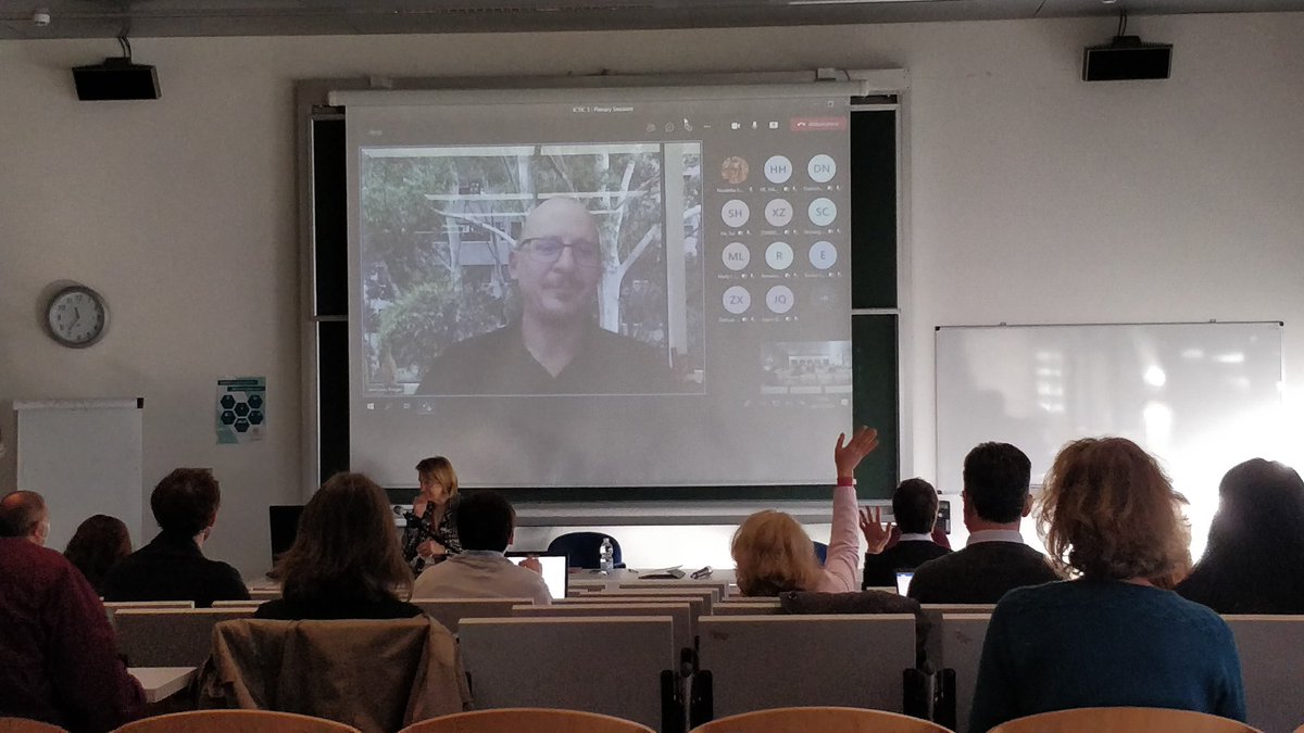 dorrego's tweet photo. Now #audiovisual translation takes centre stage with @JanLKruger joining from down under to discuss a theoretical framework for #AVT research.
#ICTIC3 https://t.co/ogyOaGmBW2