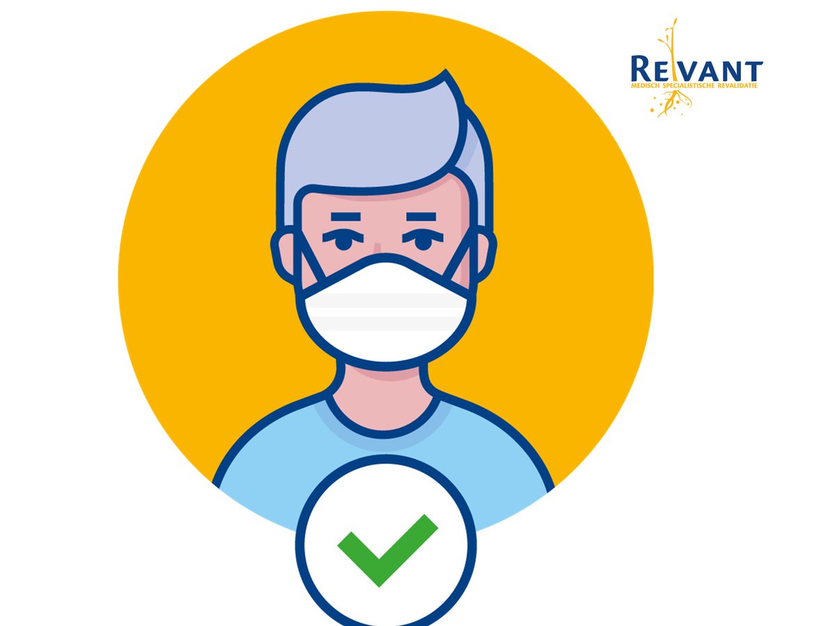Vanaf 6 november volgt Revant de landelijke richtlijnen en dragen alle patiënten, bezoekers &amp; medewerkers vanaf 13 jaar verplicht een #mondkapje in openbare ruimtes. 
Ook geldt het dringende advies om 1,5 meter afstand van elkaar te houden. revant.nl/coronavirus #covid19