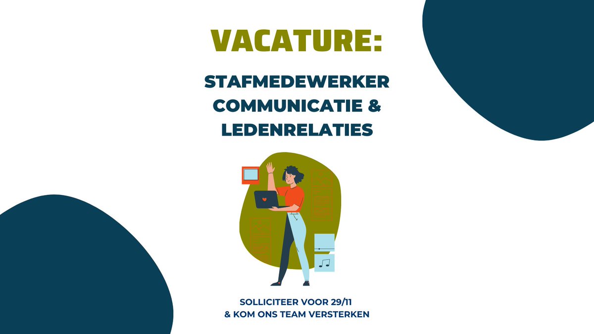 ✒️💖✨ Heb je een scherpe pen, een hart voor de socioculturele sector en een passie voor (digitale) communicatie? Dat treft: wij zoeken een stafmedewerker communicatie &amp; ledenrelaties! Laat van je horen voor 29 november: bit.ly/3CZc2RL RT=lief! #vacature #communicatie