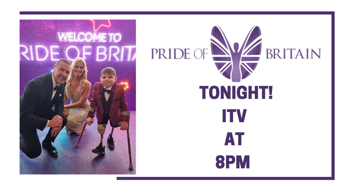 TonyHudgell_fdn's tweet photo. .@PrideOfBritain AWARDS are on @ITV at 8pm TONIGHT Tony had a wonderful time on the red carpet at the weekend. 

READ MORE https://t.co/F1u4THolgr

DONATE https://t.co/RoYfsdPJLO

#tonyhudgellfoundation #negativesintopositives #gotonygo https://t.co/kcuv66wUbv