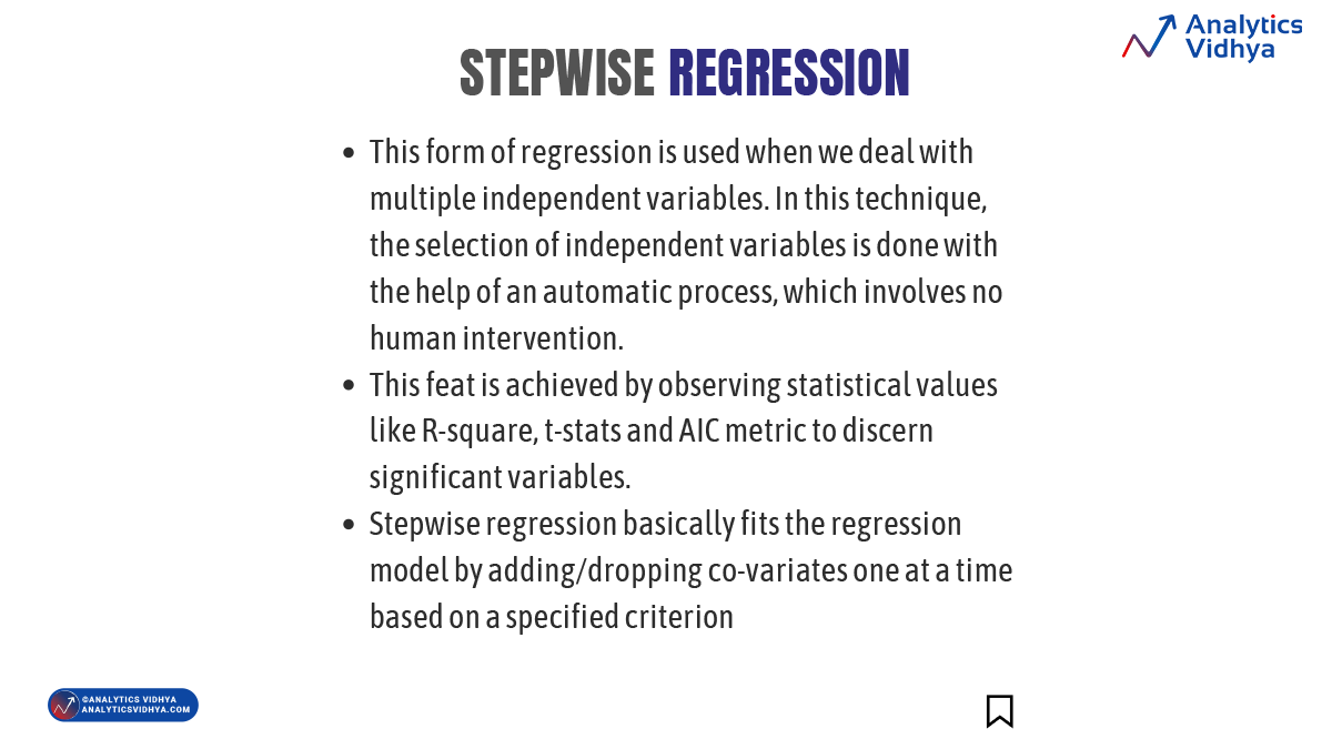 AnalyticsVidhya's tweet photo. #StepwiseRegression https://t.co/FLF0SMzVVF