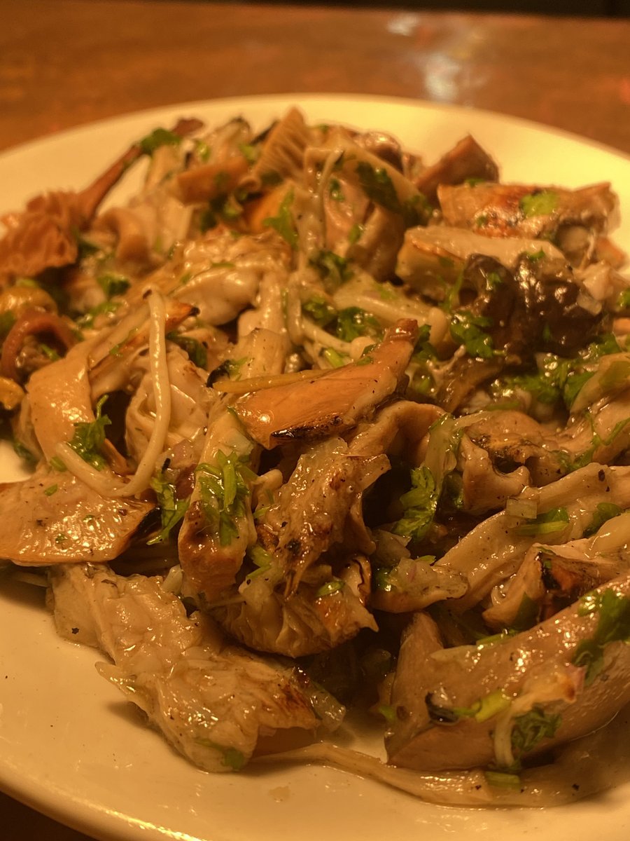 Quite the collection of ingredients in this weeks wild veg box including pied bleu, crimson wax caps, winter chanterelles, sea beer, salty fingers (the parasol drumstick added personally). Cooked with oil, lemon and seasoning. Delicious!

totallywilduk.co.uk/product/wild-v…

#wildfoodvegbox