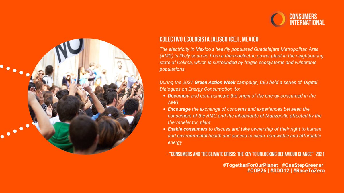 #Energy day at <a href="/COP26/">COP26</a>!

💬How can marketplace actors ensure clean energy is accessible and affordable for all?

See 👇 for how our Member in Mexico, <a href="/cejmexico/">CEJmexico</a>, has been actively supporting consumers to have the power to choose their energy.

#TogetherForOurPlanet #OneStepGreener